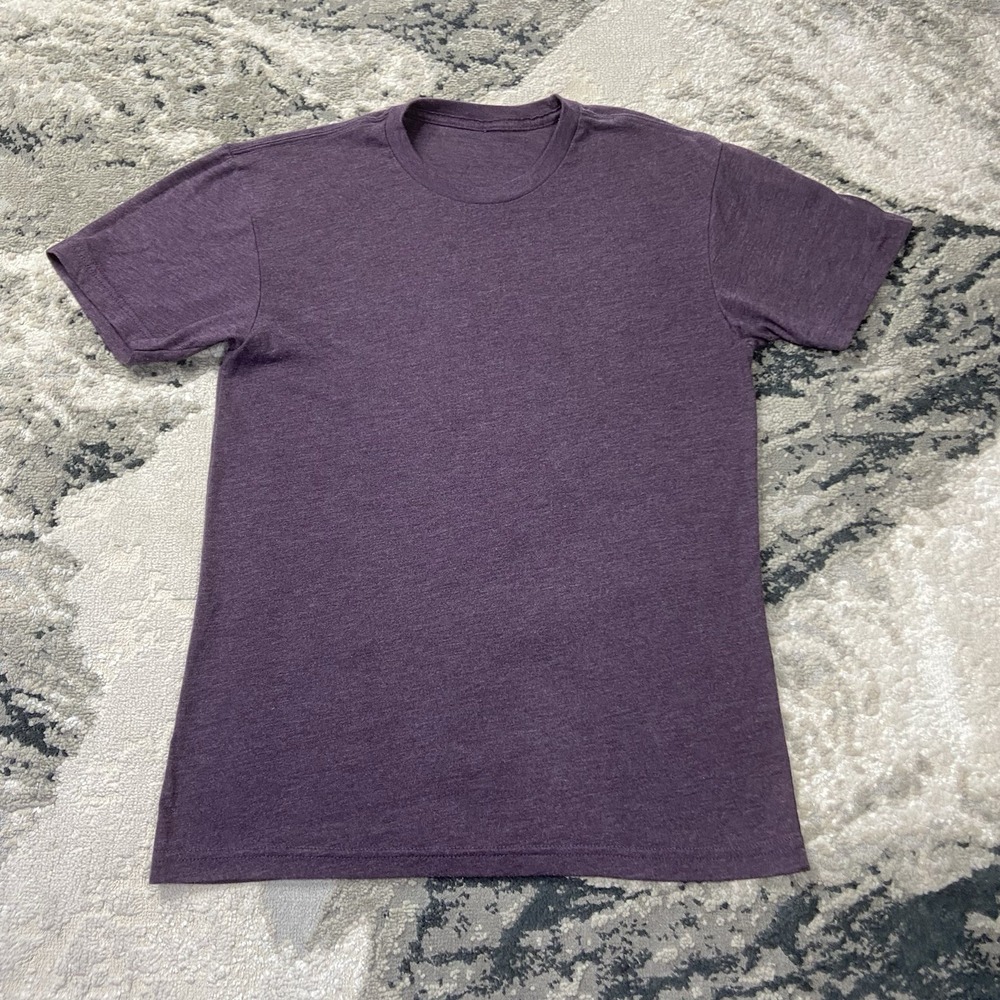 Vintage Y2K‎ Blank Size Small Purple Cotton Short Sleeve Crew Neck T Shirt